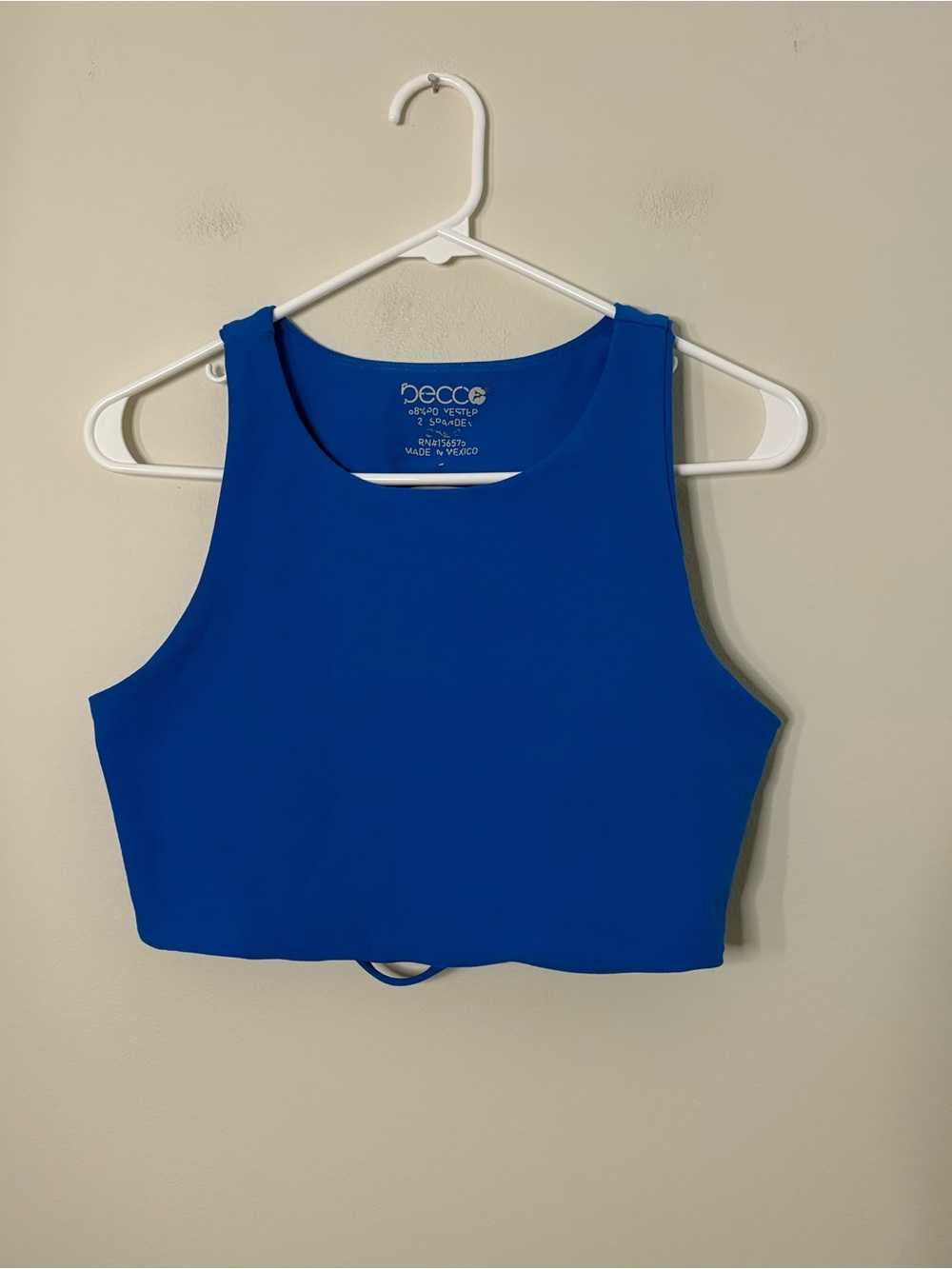 Becca Sport Bra Womens Blue Racerback Crisscross Back Active Workout Top